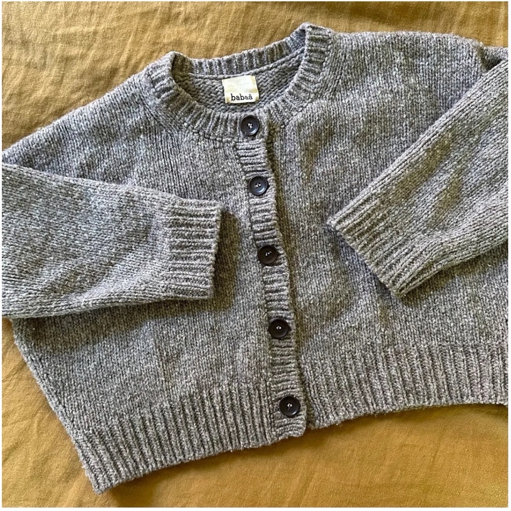Babaa Cardigan No61 in Dark Mist EUC
